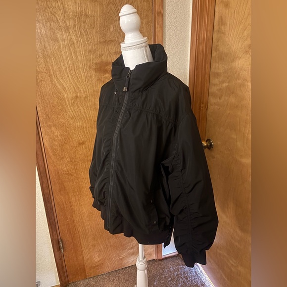 Athleta Women's Classic Black Bomber Jacket - Picture 5 of 10